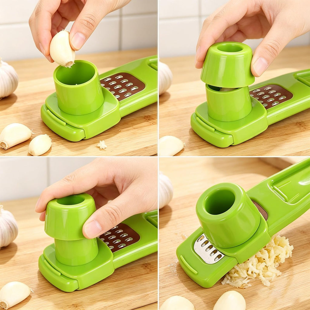 Garlic Grinder Mini Hand Grinder for Garlic Small Hand Press Specialty Tool Multi Functional Cutter Tools, Green