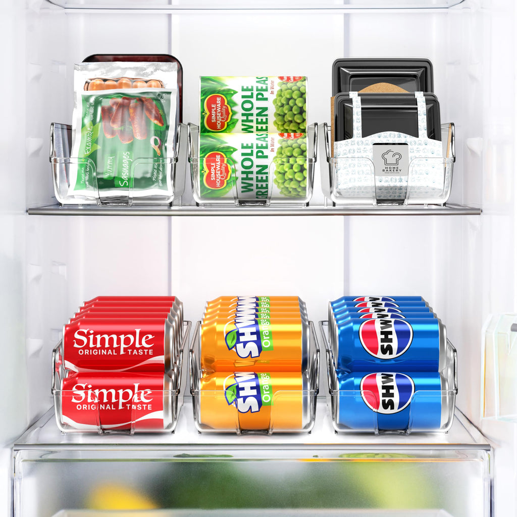 Simple Houseware Soda Can Organizer Dispenser for Refrigerator/Pantry