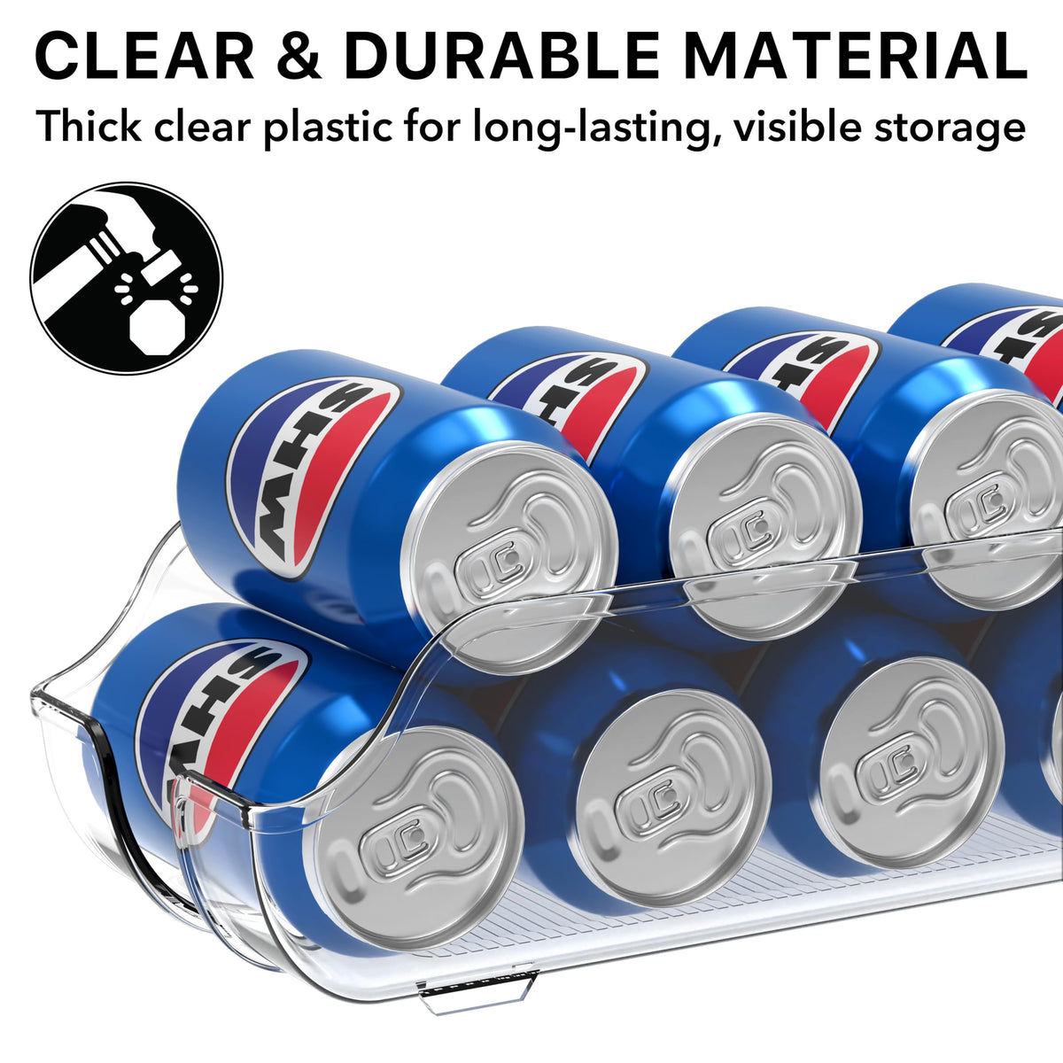 Simple Houseware Soda Can Organizer Dispenser for Refrigerator/Pantry